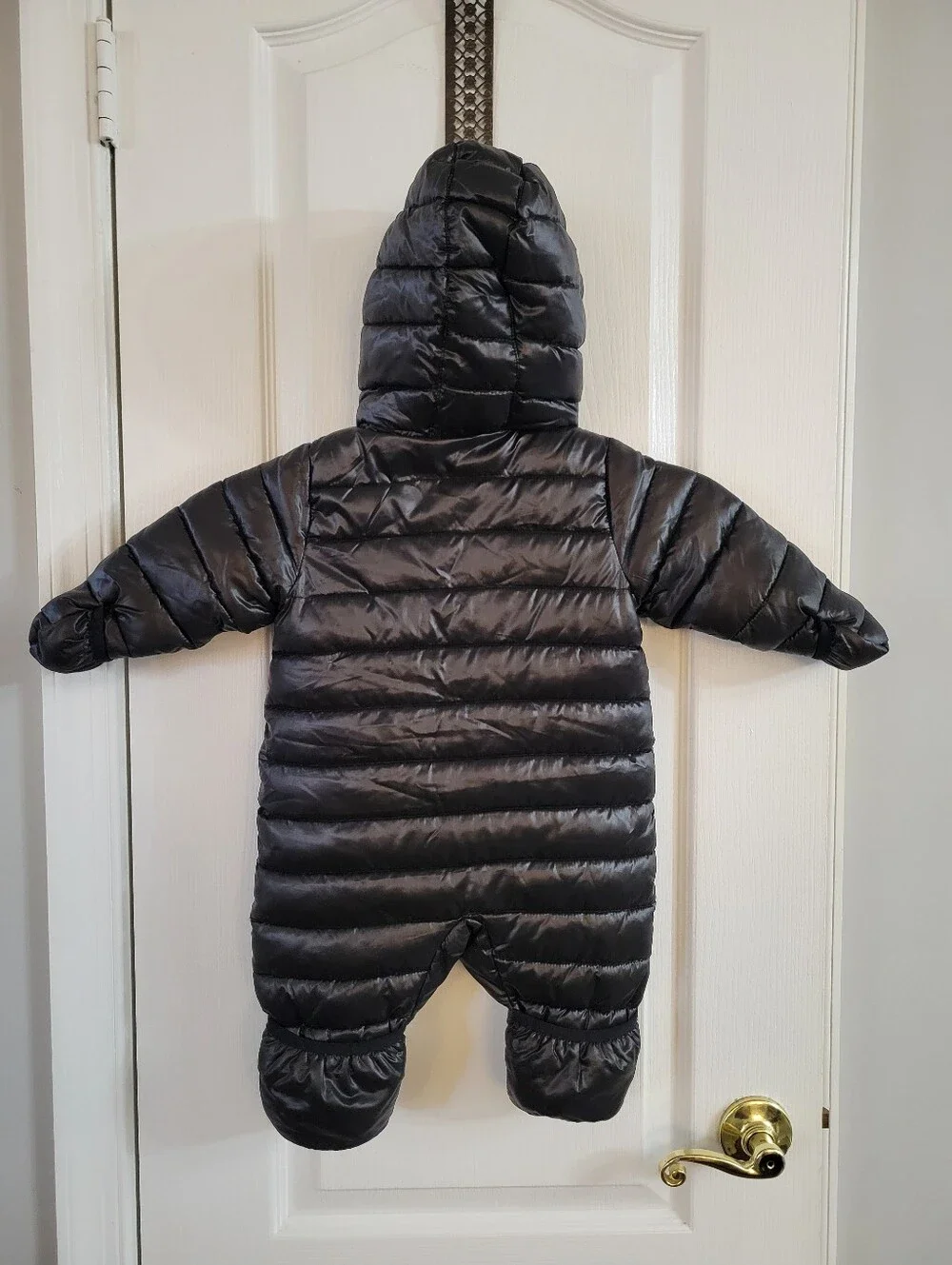 Nike Baby Midweight Water Resistant Puffer Hooded Snowsuit Black 6M